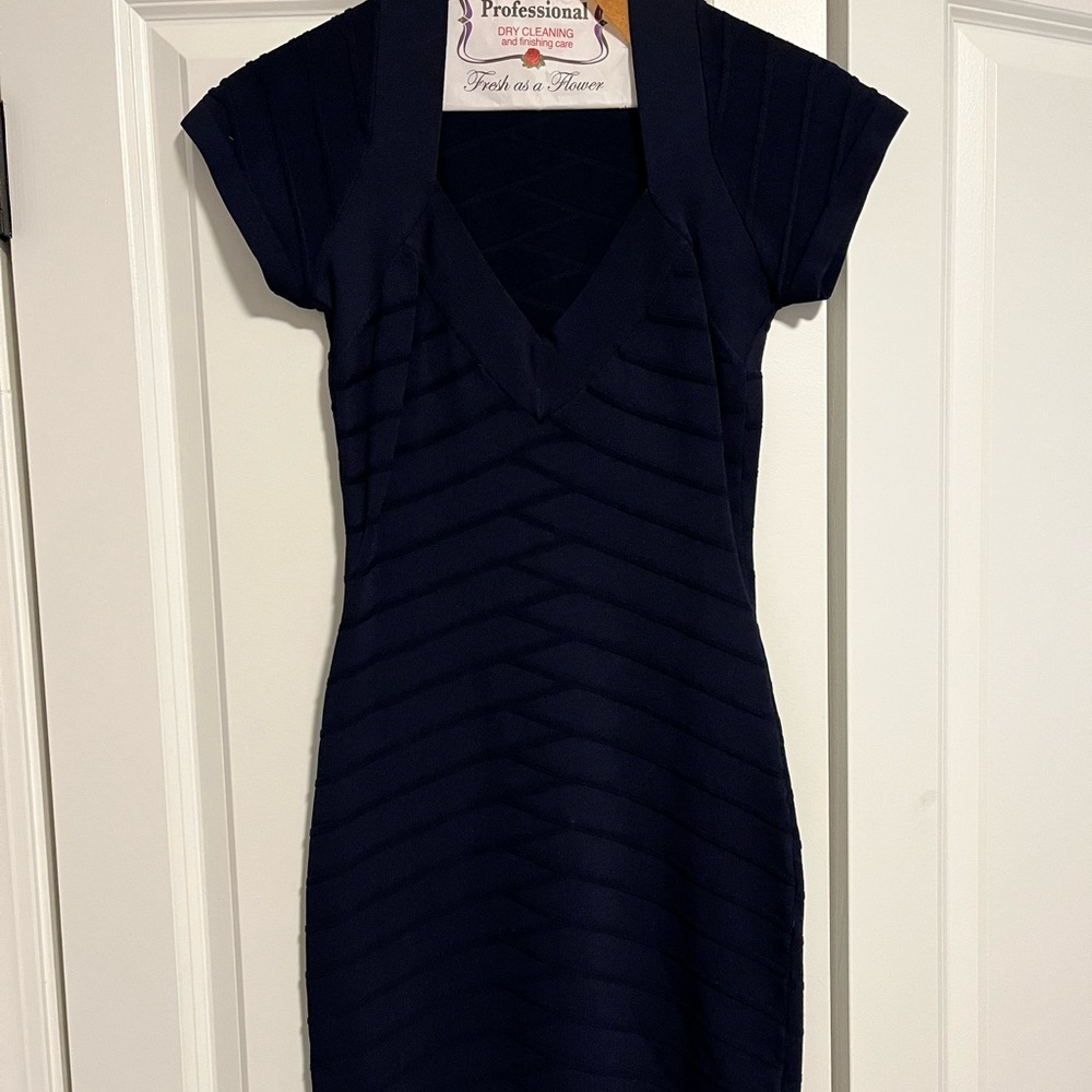 French connection navy blue bandage dress